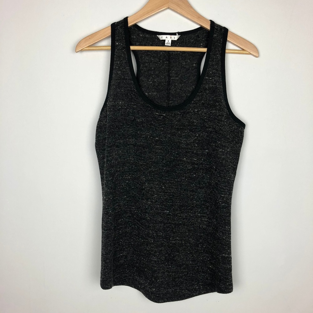 Cabi Glee Charcoal Racerback Tank Top Small